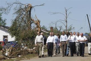 President Obama Tours Tornado Damage in Alabama, Promises Help