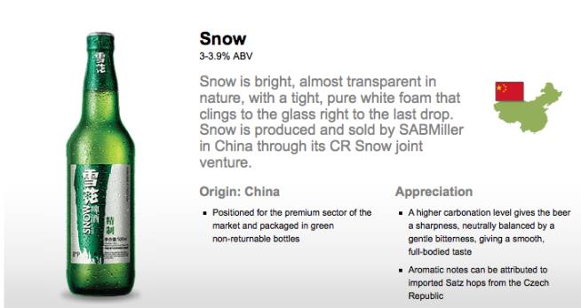 World's No. 1 Brew: China's Snow Beer