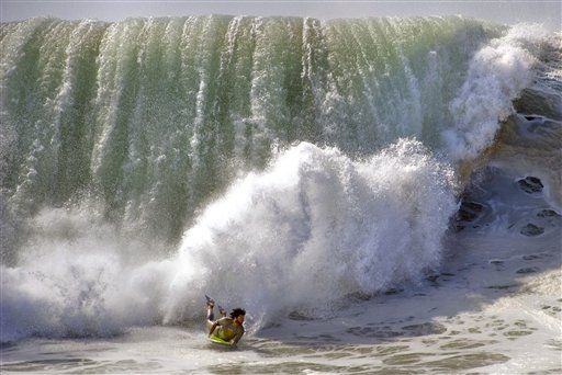 Giant Waves Pound California Coast