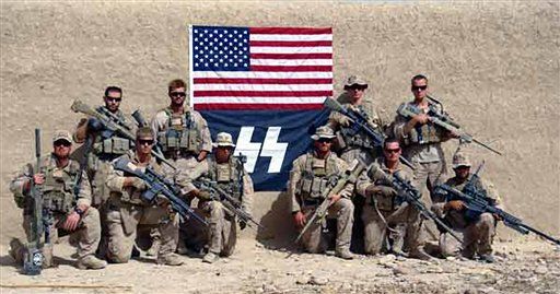 Marine Corps Snipers Posed With Nazi Logo