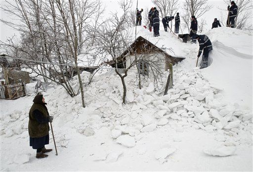 Romanian Towns Buried Under 15 Feet of Snow