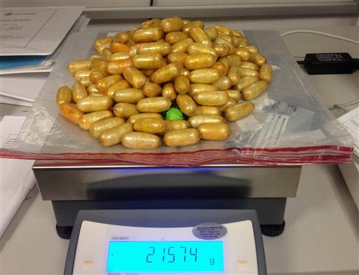 Customs Finds Record 180 Heroin Pellets in Woman