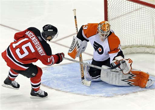 Devils Dominate Shootout to Down Flyers