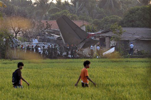 Military Plane Slams Into Jakarta Homes