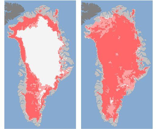 Shocking Greenland Melt Spotted by Satellite