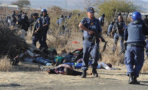South Africa Cops Fire at Striking Miners