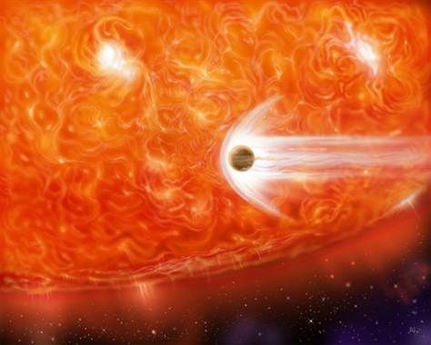Giant Star Caught Devouring Planet