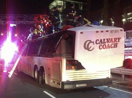 34 Hurt as Bus Rams Boston Bridge