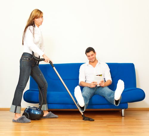 Men, Women Equal With One Exception: Cleaning