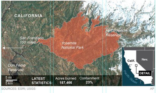 Wildfire Smoke Reaches Yosemite Valley