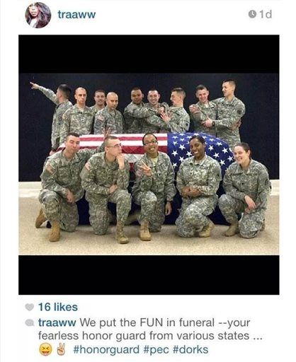 National Guard 'Funeral Fun' Pic Sparks Outrage