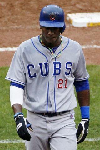 Cut4 on X: Junior Lake wearing the wrong @Cubs jersey earlier.   / X