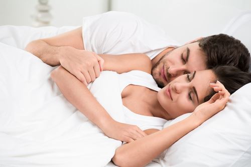 Happy Couples Sleep Very, Very Close Together