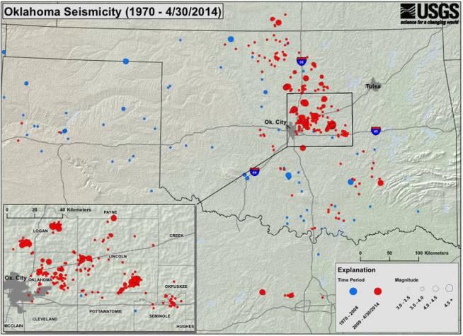 USGS: Fracking Has Put Okla. at Risk of 'Damaging Quake'