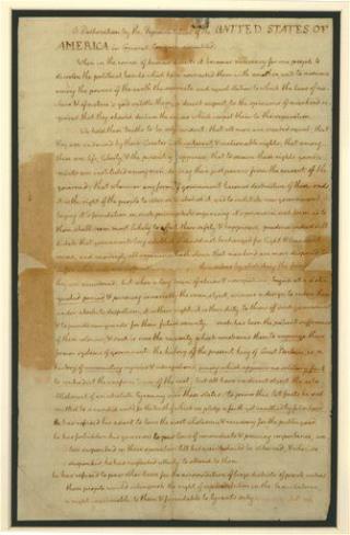 Declaration of Independence Transcript May Hold Error