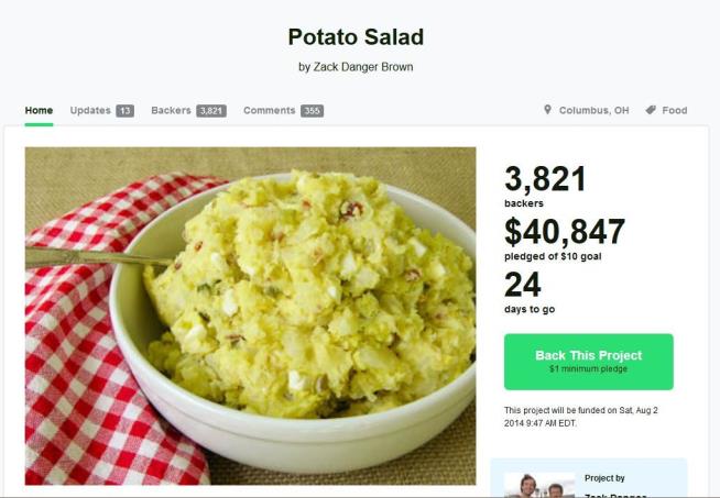 The $40K Potato Salad on Kickstarter Is Evil