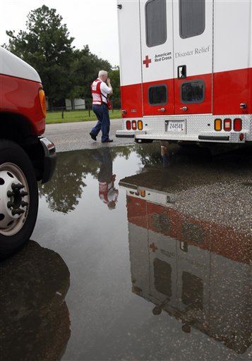 After Storm, Empty Red Cross Trucks Drove Around for Show