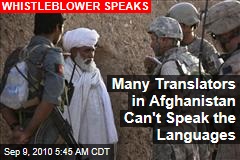 US Afghan Translators Can't Speak Country's Languages