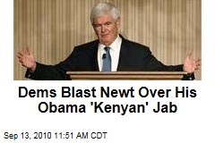 Dems Blast Newt Over His Obama 'Kenyan' Jab
