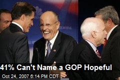 41% Can't Name a GOP Hopeful