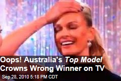 Oops! Aus 'Top Model' Announces Wrong Winner