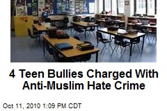 4 Teen Bullies Charged With Anti-Muslim Hate Crime