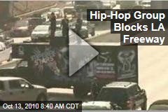 Video: Hip-Hop Group 'Imperial Stars' Block Los Angeles 101 Freeway