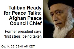 Taliban Ready for Peace Talks: Afghan Peace Council Chief