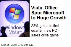 Vista, Office Spur Microsoft to Huge Growth