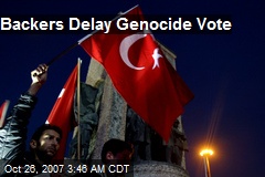 Backers Delay Genocide Vote