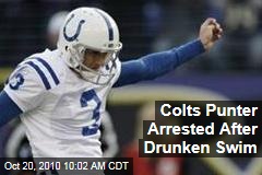 Colts Punter Arrested After Drunken Swim