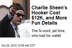 Charlie Sheen's Hooker Cost $12K, and More Fun Details