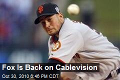 Fox Is Back on Cablevision