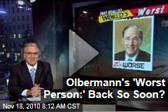 Keith Olbermann's 'Worst Person in the World' Segment Returns ... That Didn't Take Long