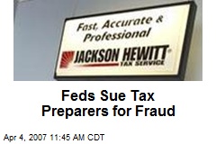 Feds Sue Tax Preparers for Fraud