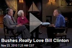 Bushes Heart Bill Clinton