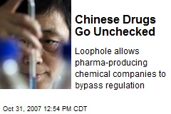 Chinese Drugs Go Unchecked
