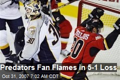 Predators Fan Flames in 5-1 Loss