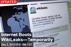 Internet Boots WikiLeaks&mdash;Temporarily