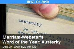 Merriam-Webster's Word of the Year: Austerity