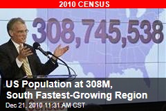 US Population at 308K, South Fastest-Growing Region
