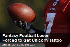 Fantasy Football Loser Forced to Get Unicorn Tattoo
