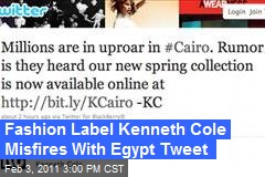 Fashion Label Kenneth Cole Misfires With Egypt Tweet