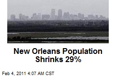 New Orleans Population Shrinks 29%