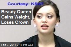 Beauty Queen Gains Weight, Loses Crown