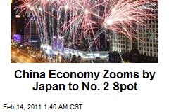 China Economy Surges Past Japan to No. 2