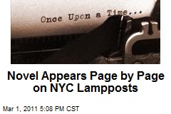 Novel Appears Page by Page on NYC Lampposts