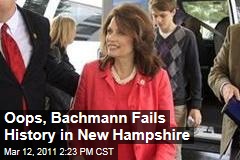 Michele Bachmann Gets Her Revolutionary War Facts Wrong in New Hampshire