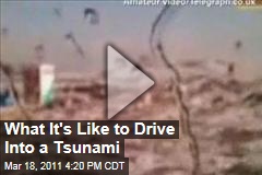 Tsunami Driver: Camera Captures Moment When Wave Overwhelms Car in Japan