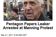 Daniel Ellsberg Busted at Manning Protest